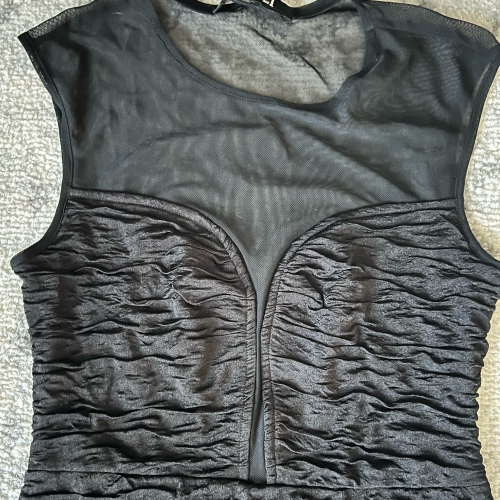 Black Bodycon Dress Sheer Back - Forever 21